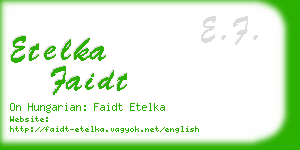 etelka faidt business card